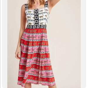 Hayley Menzies Multi Stripe Leopard Dress